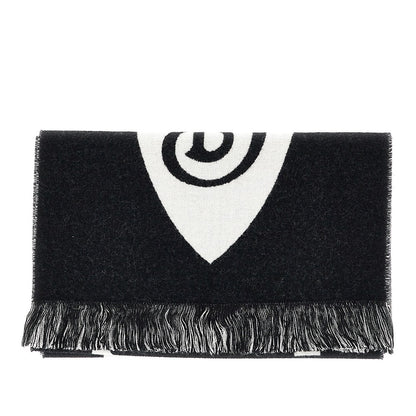 BURBERRY Jacquard logo wool scarf