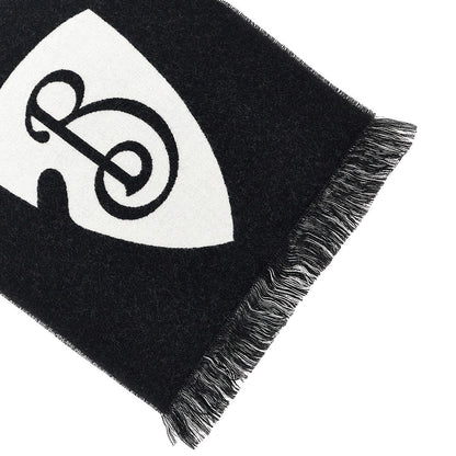 BURBERRY Jacquard logo wool scarf