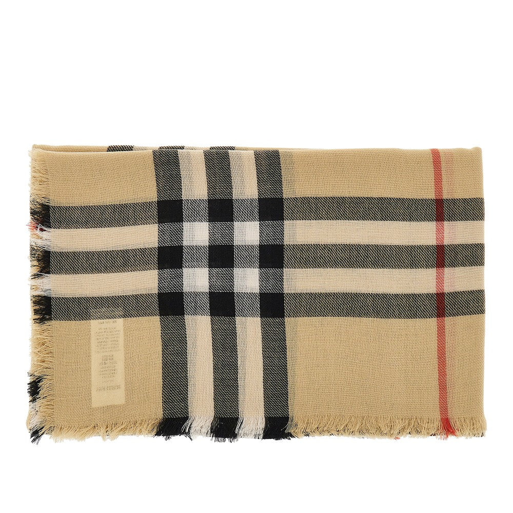BURBERRY Check wool scarf