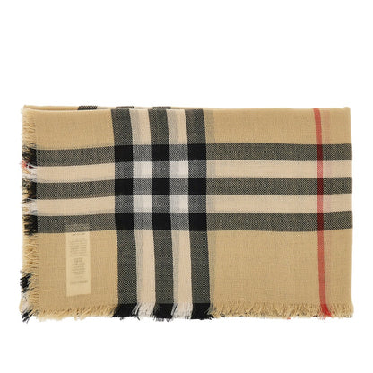 BURBERRY Check wool scarf