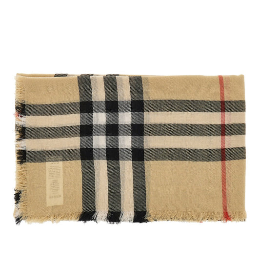 BURBERRY Check wool scarf