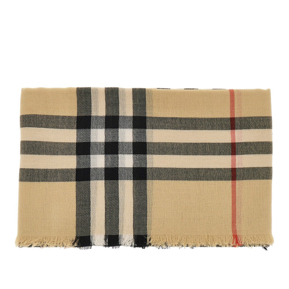 BURBERRY Check wool scarf