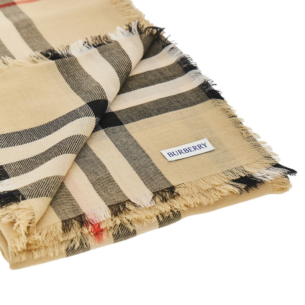 BURBERRY Check wool scarf