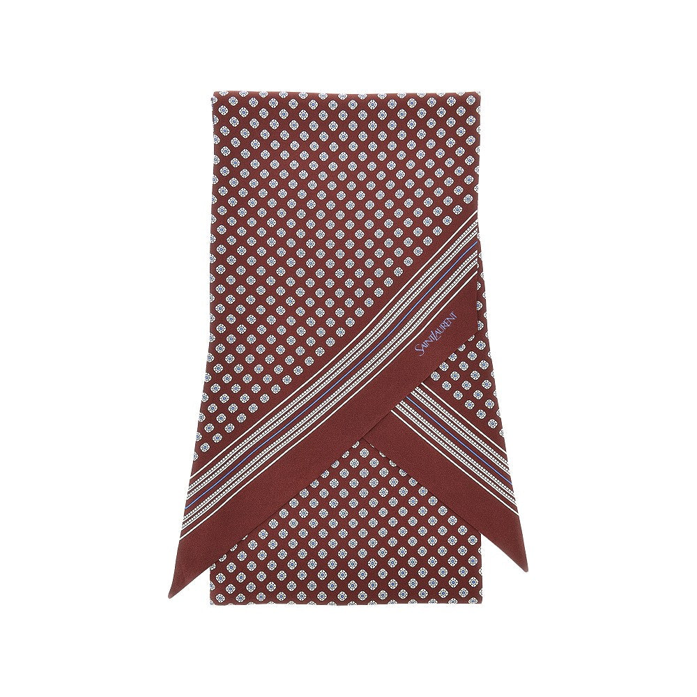SAINT LAURENT Silk twill lavalliere scarf