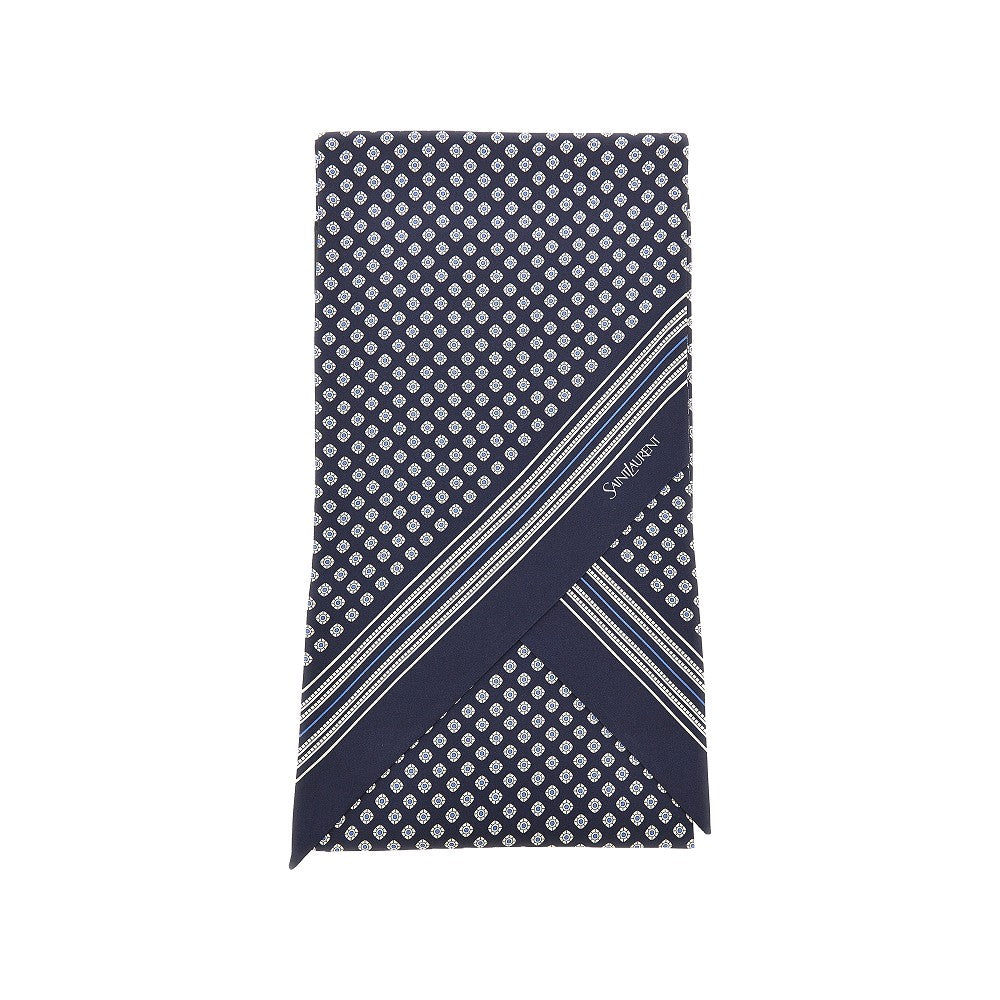SAINT LAURENT Silk twill lavalliere scarf