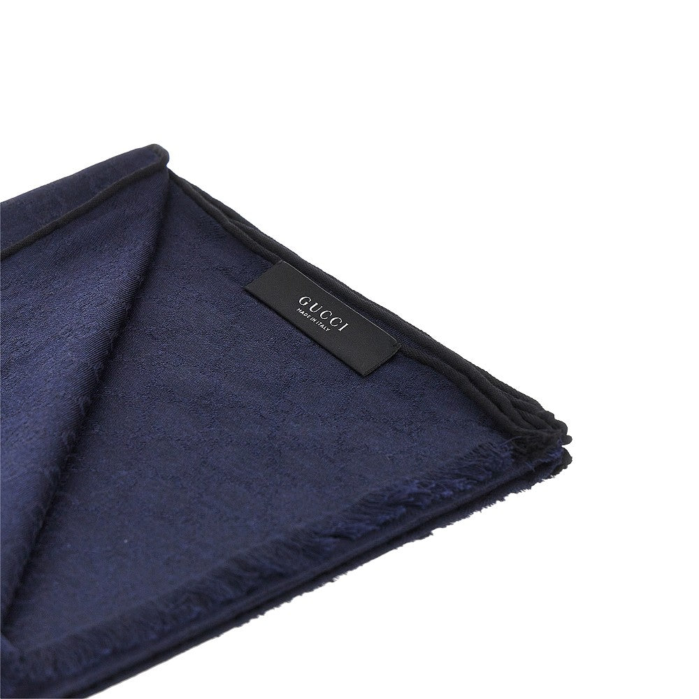 GUCCI Jacquard silk and wool-blend scarf