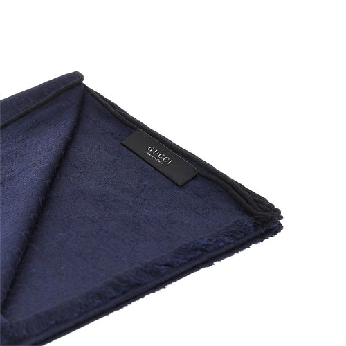 GUCCI Jacquard silk and wool-blend scarf
