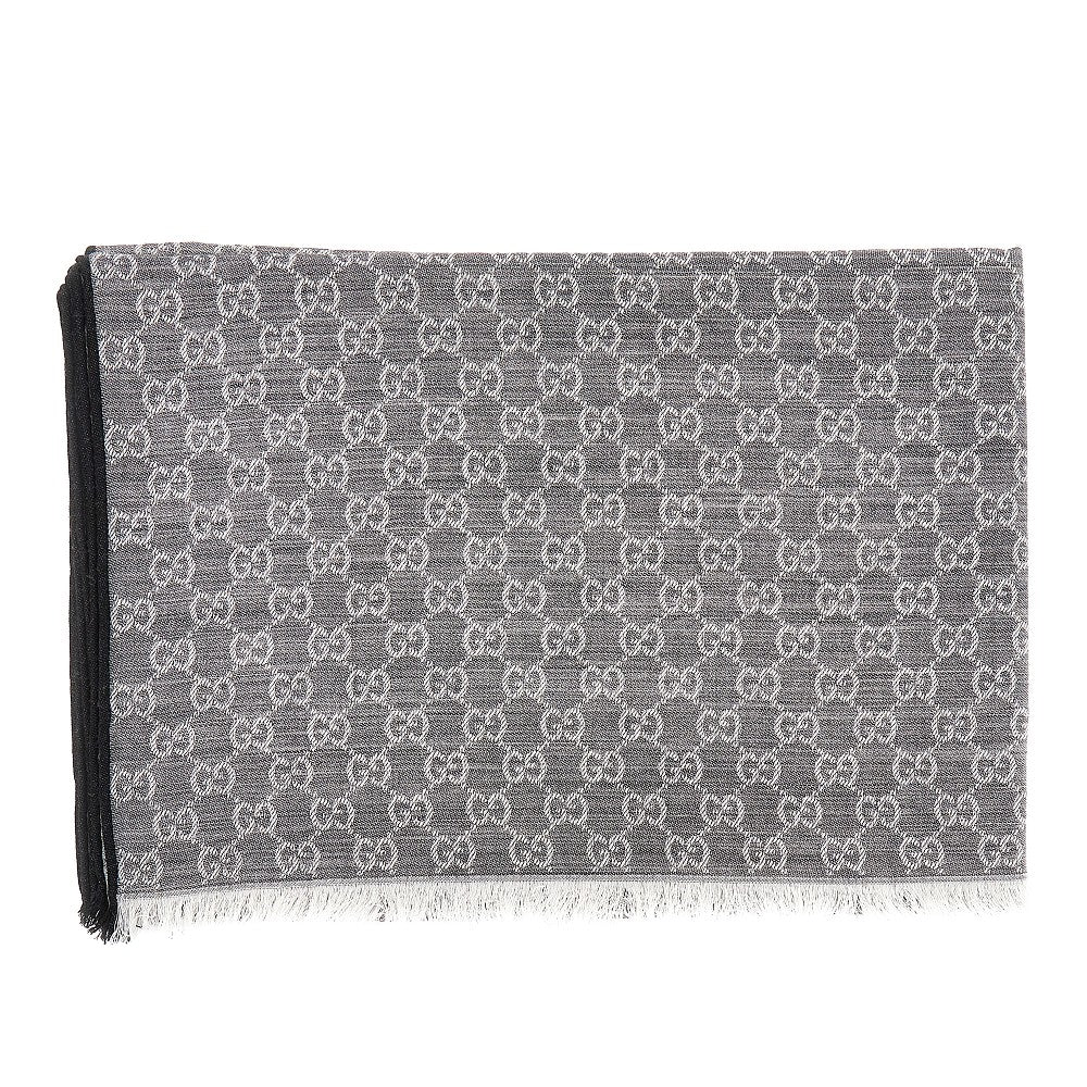 GUCCI Jacquard silk and wool-blend scarf