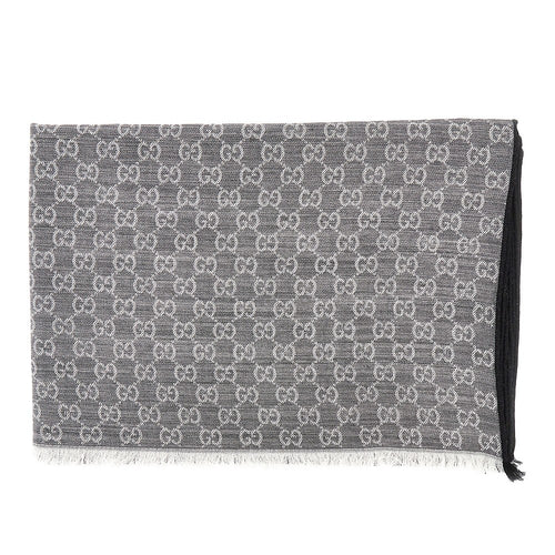 GUCCI Jacquard silk and wool-blend scarf