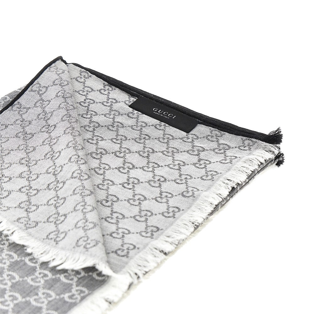 GUCCI Jacquard silk and wool-blend scarf