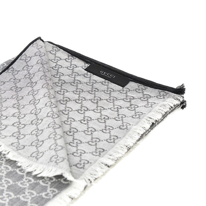 GUCCI Jacquard silk and wool-blend scarf