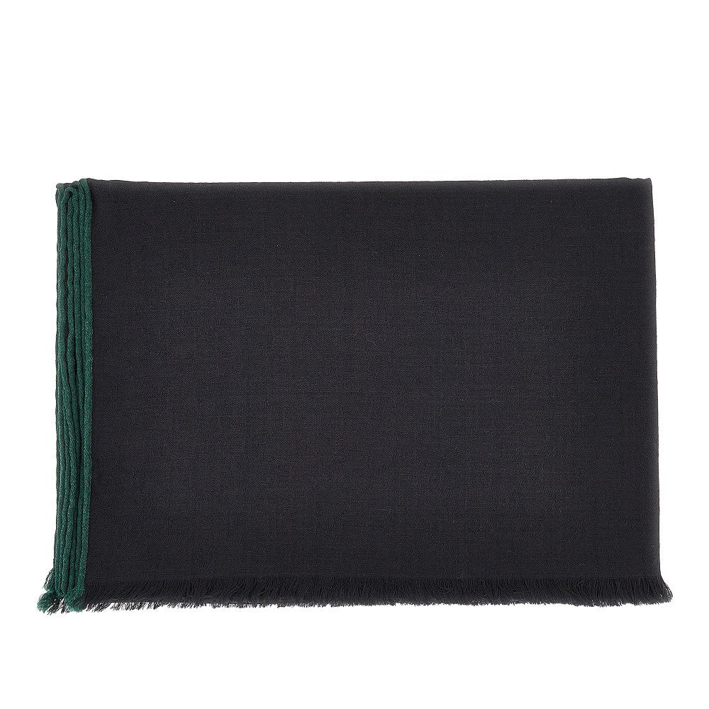 GUCCI Jacquard silk and wool-blend scarf