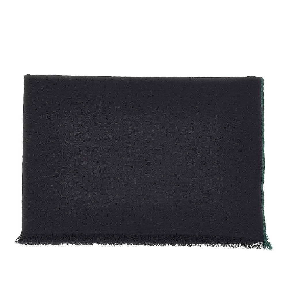 GUCCI Jacquard silk and wool-blend scarf