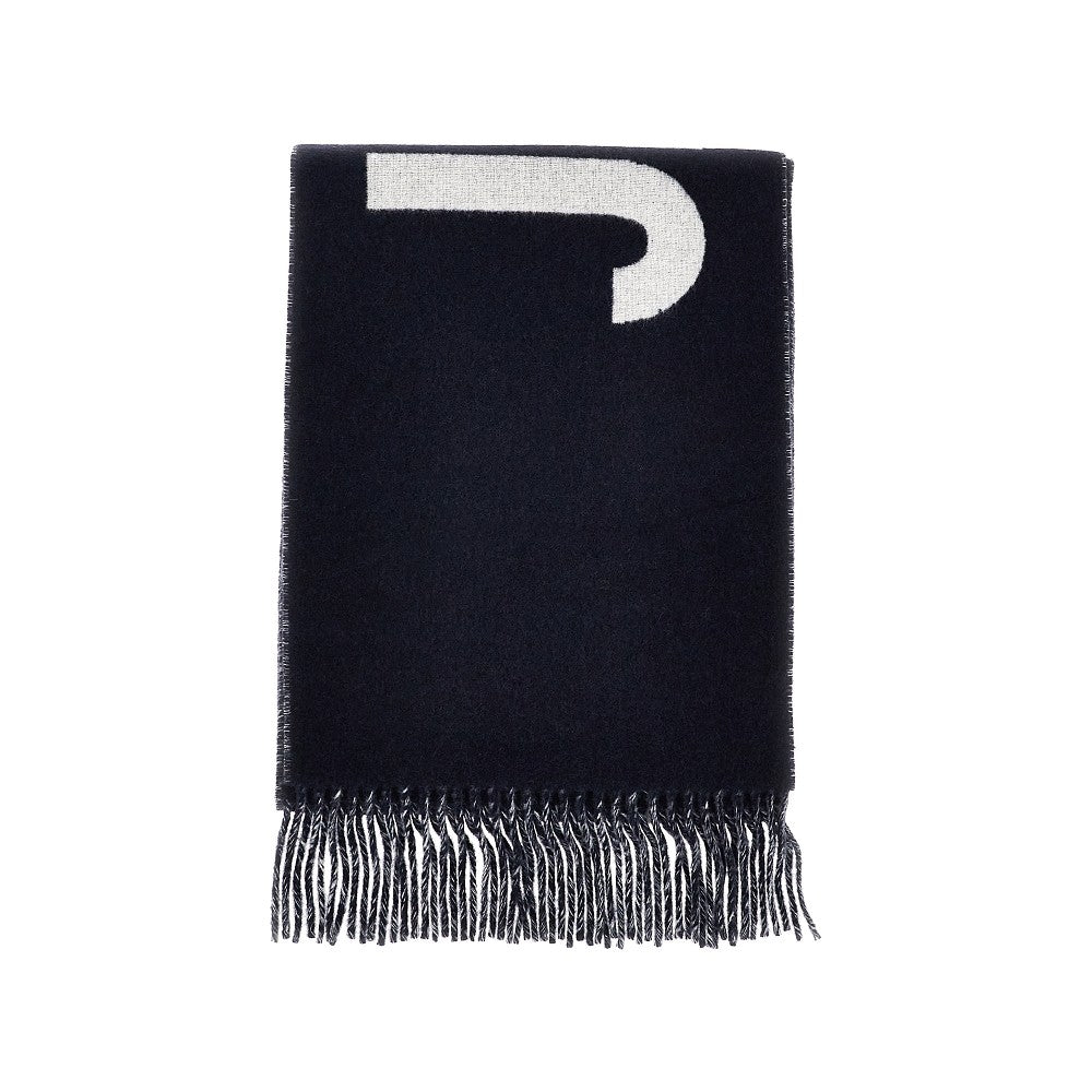 JACQUEMUS Jacquard logo wool scarf