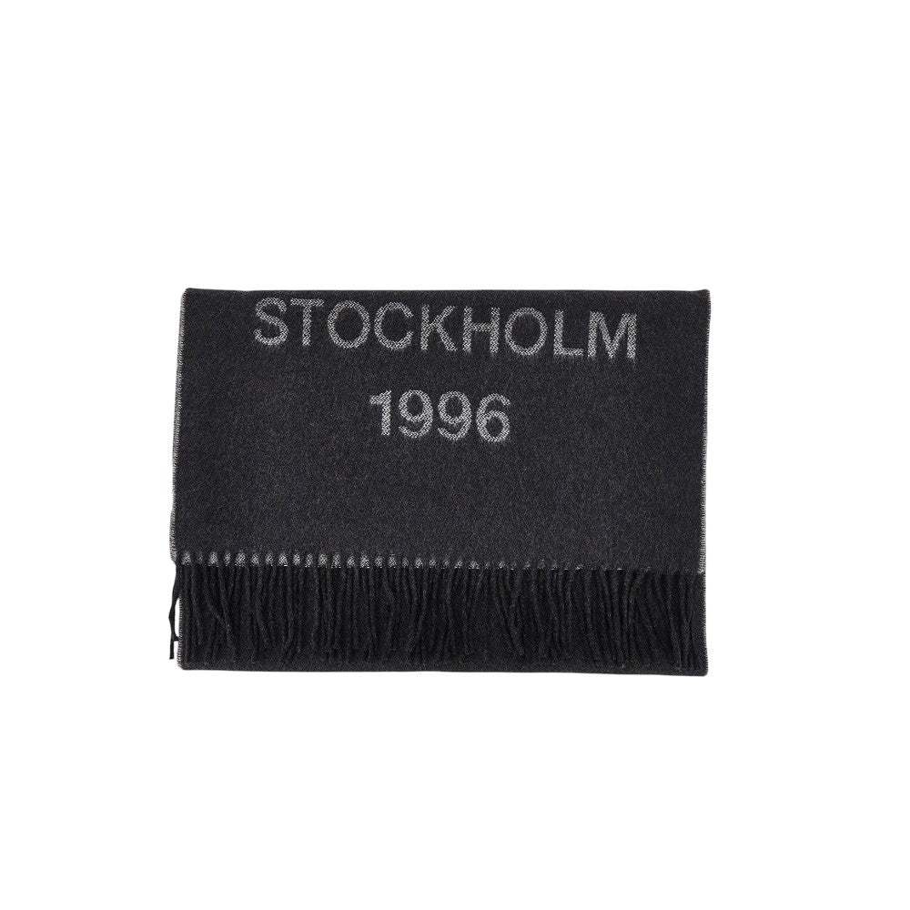 Acne Studios Double-face wool scarf with logo
