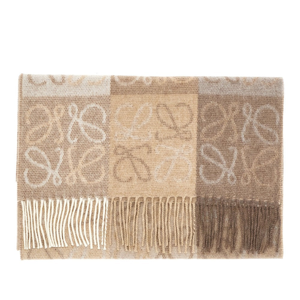 Loewe Anagram jacquard wool scarf