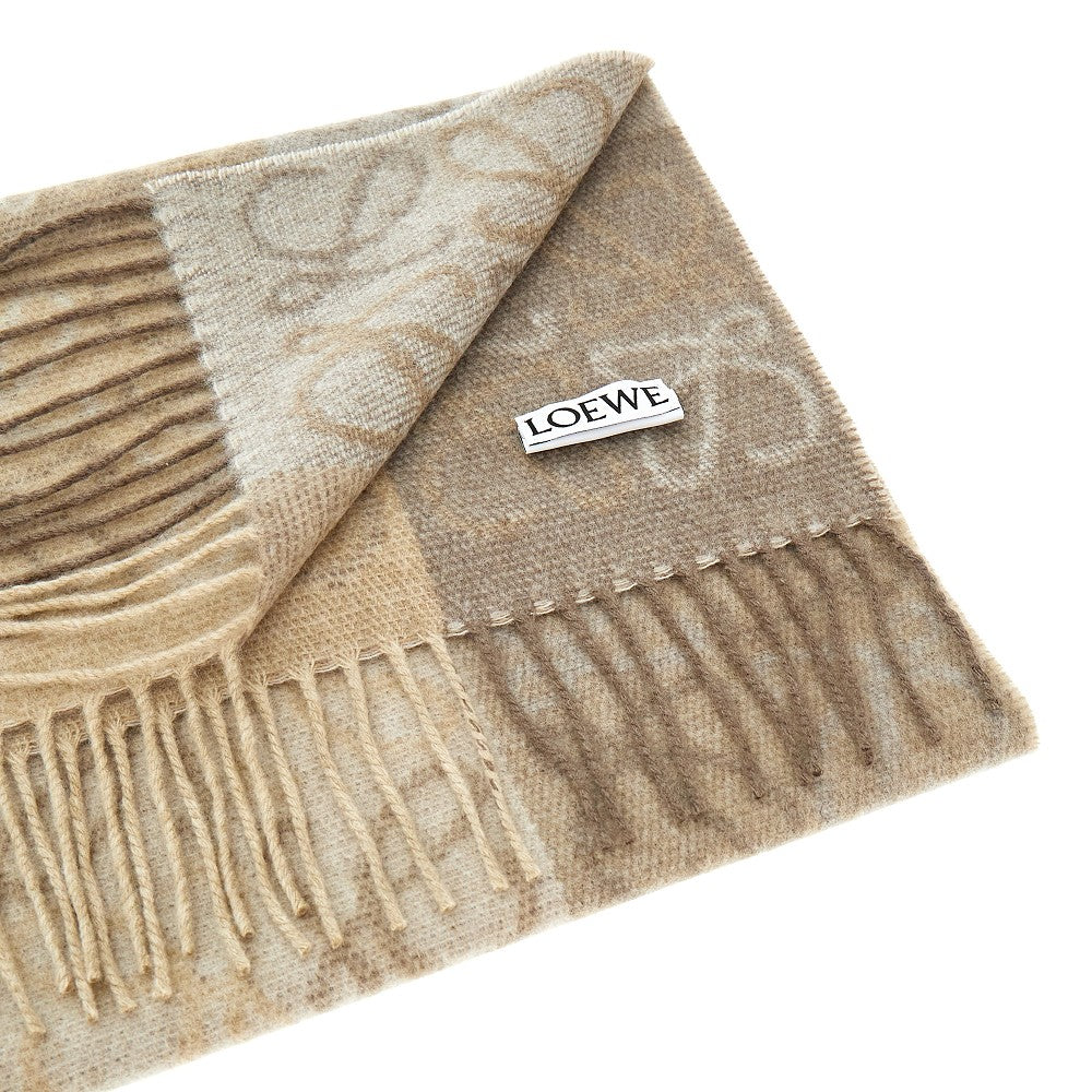 Loewe Anagram jacquard wool scarf
