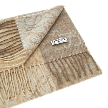 Loewe Anagram jacquard wool scarf