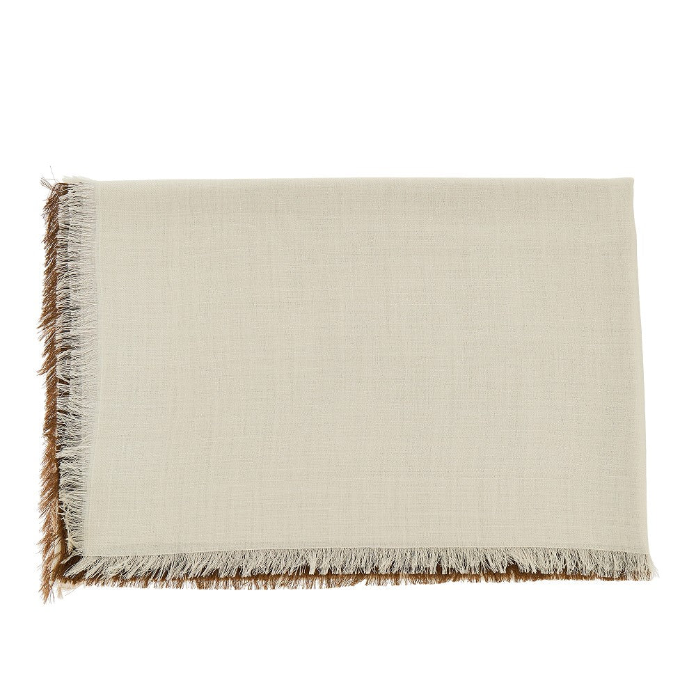 LOEWE Jacquard wool and silk scarf
