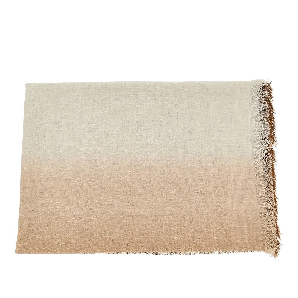 LOEWE Jacquard wool and silk scarf
