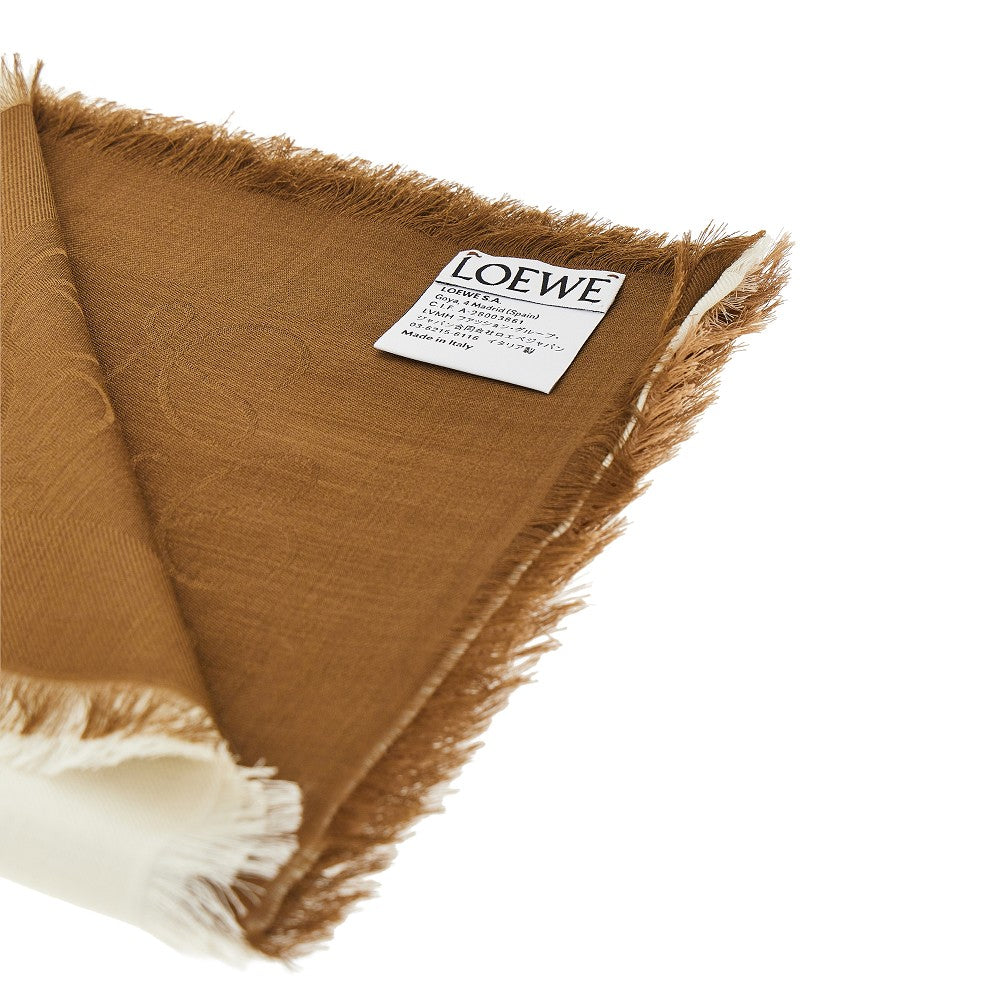 LOEWE Jacquard wool and silk scarf