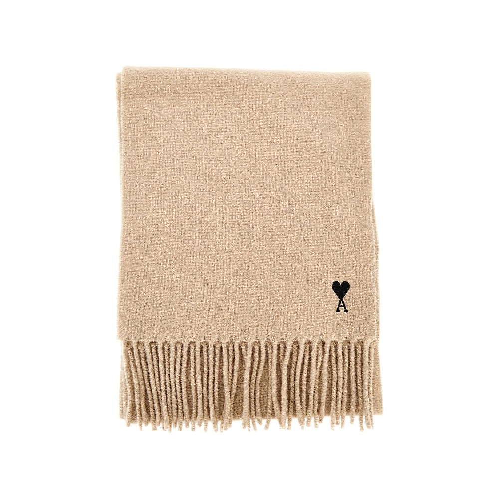 AMI Ami de Coeur embroidery wool scarf
