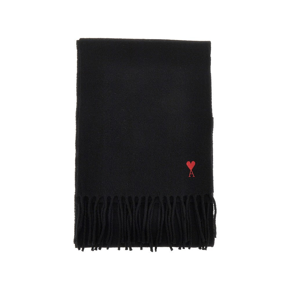 AMI Ami de Coeur embroidery wool scarf