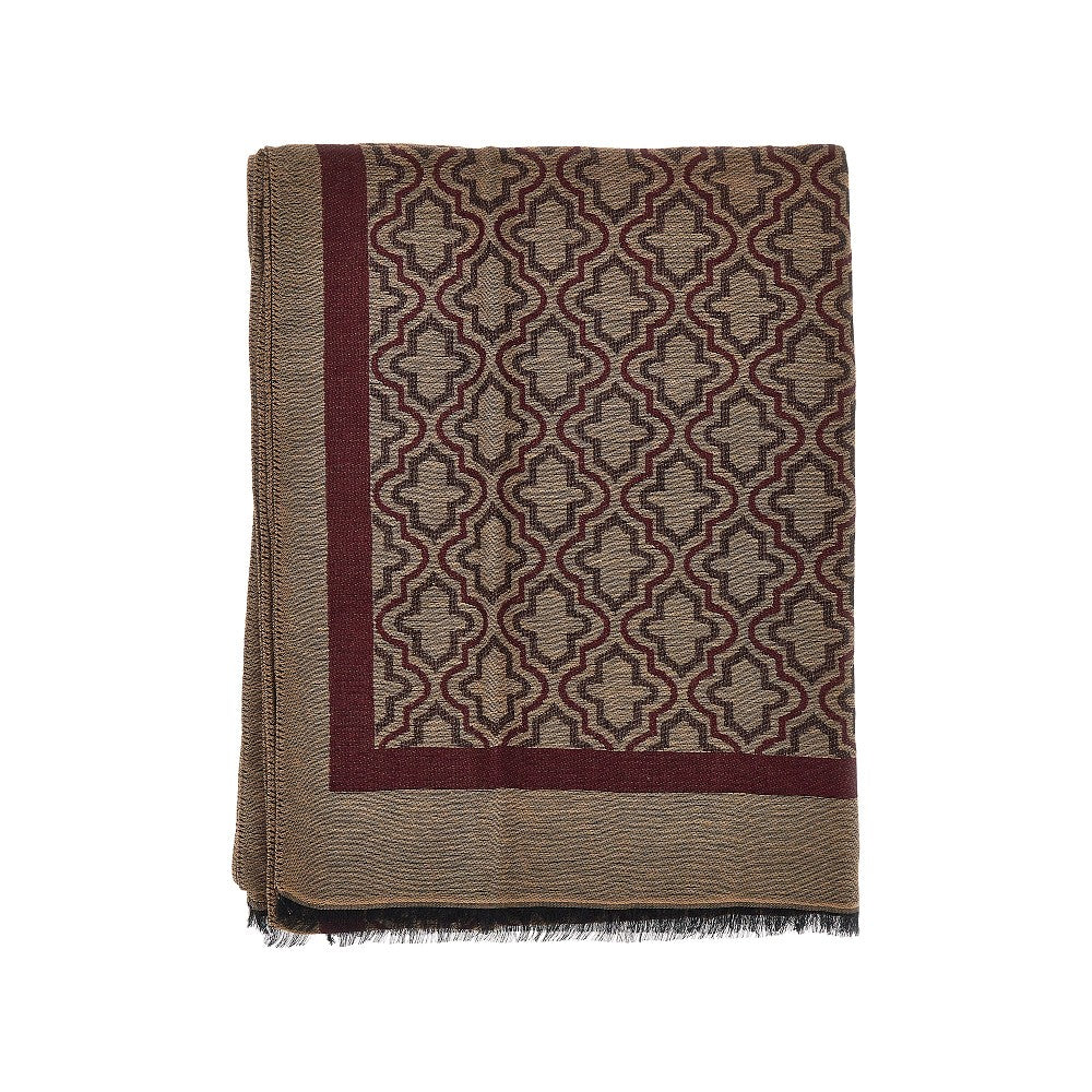 EMPORIO ARMANI Viscose and modal scarf with jacquard motif