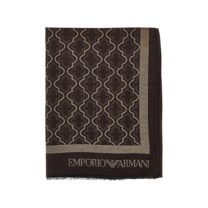 EMPORIO ARMANI Viscose and modal scarf with jacquard motif