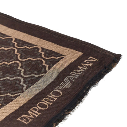 EMPORIO ARMANI Viscose and modal scarf with jacquard motif