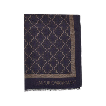 EMPORIO ARMANI Viscose and modal scarf with jacquard motif