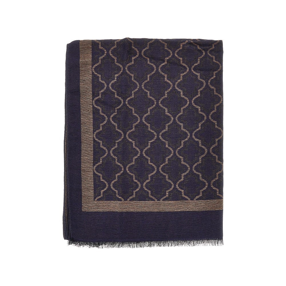 EMPORIO ARMANI Viscose and modal scarf with jacquard motif