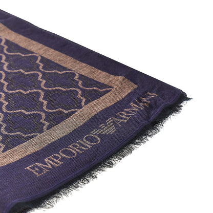 EMPORIO ARMANI Viscose and modal scarf with jacquard motif