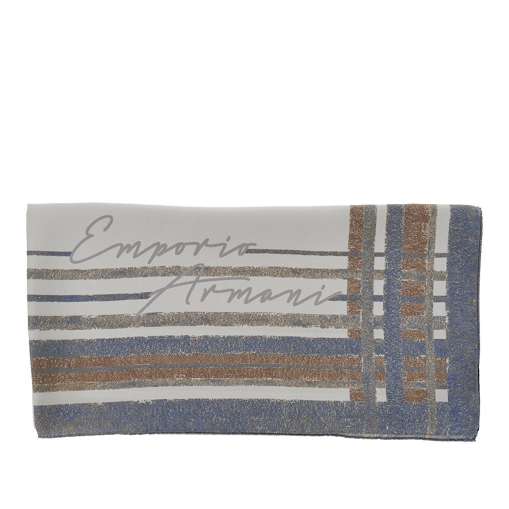 EMPORIO ARMANI Silk scarf with print