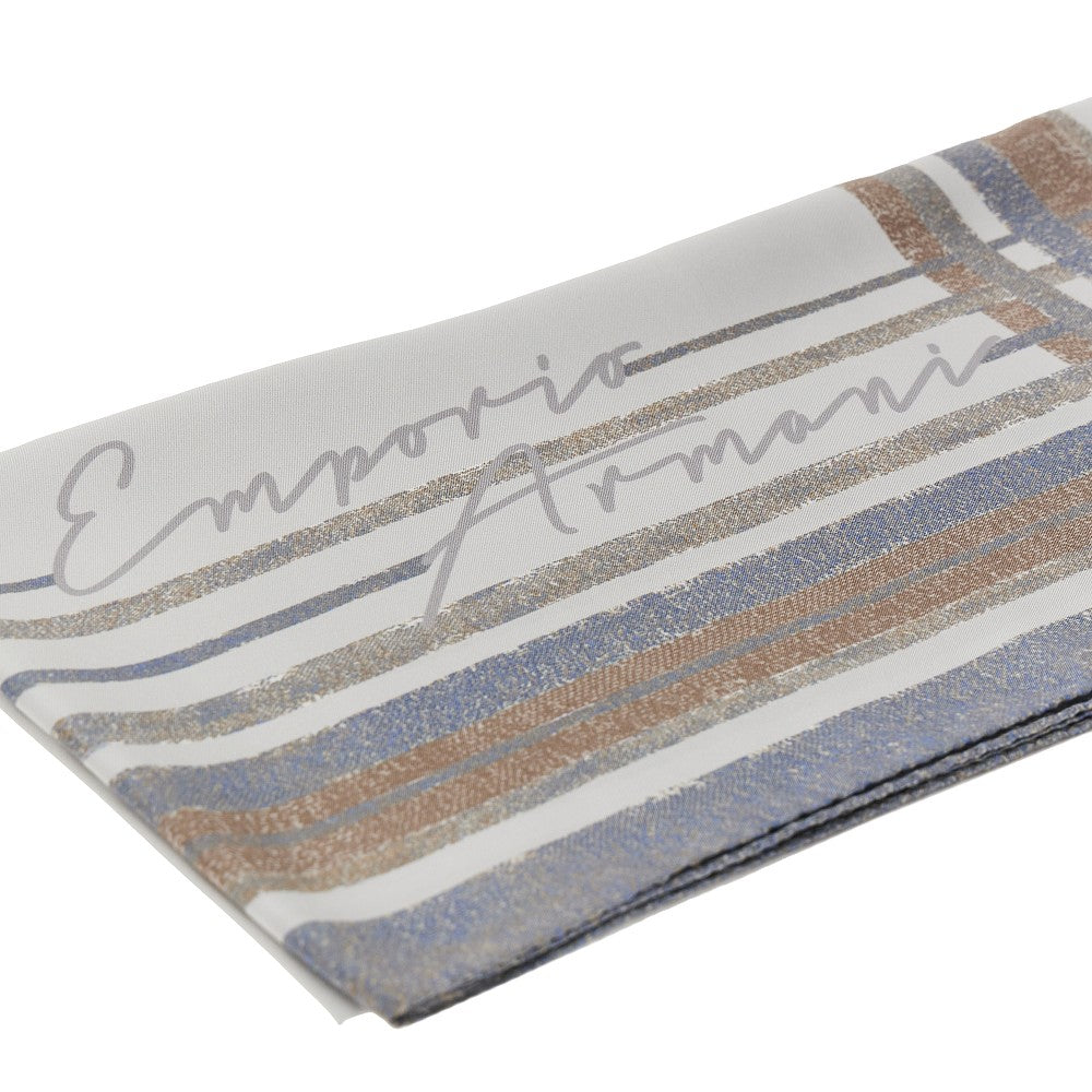 EMPORIO ARMANI Silk scarf with print