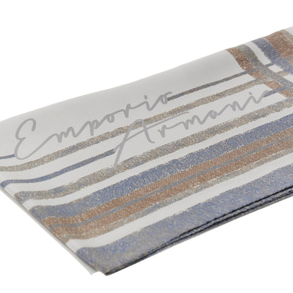 EMPORIO ARMANI Silk scarf with print
