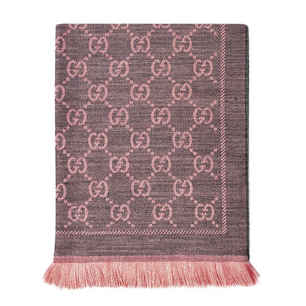 GUCCI GG jacquard wool scarf