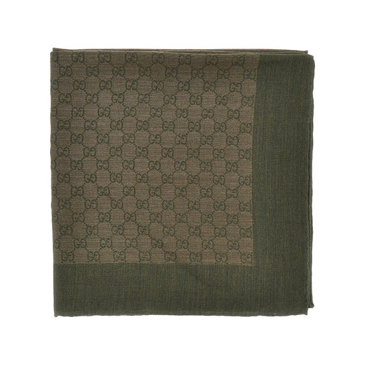 GUCCI Silk and wool-blend scarf