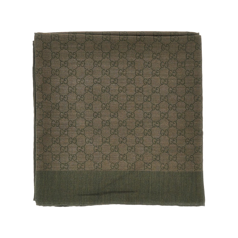 GUCCI Silk and wool-blend scarf