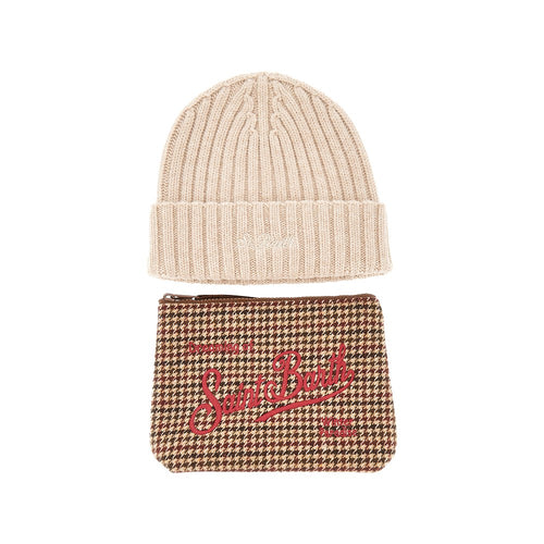 MC2 Saint Barth Pouch and beanie hat Christmas Gift Box
