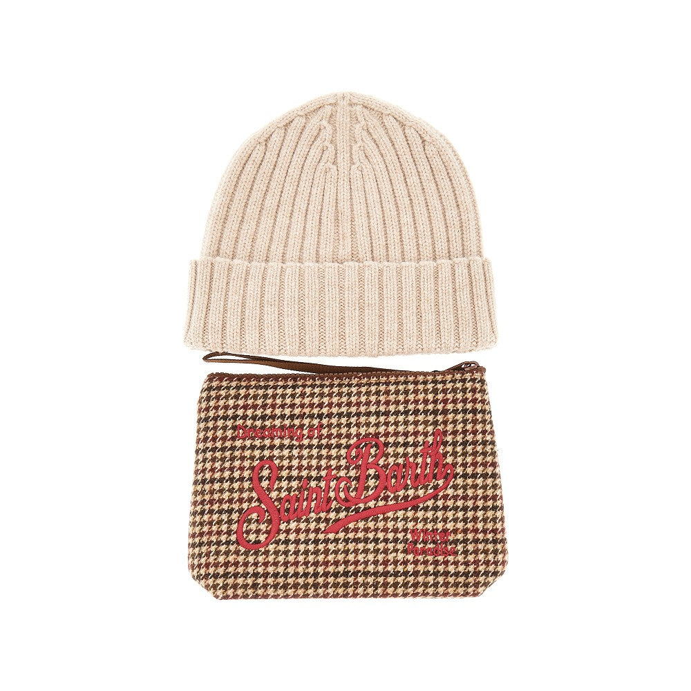 MC2 Saint Barth Pouch and beanie hat Christmas Gift Box