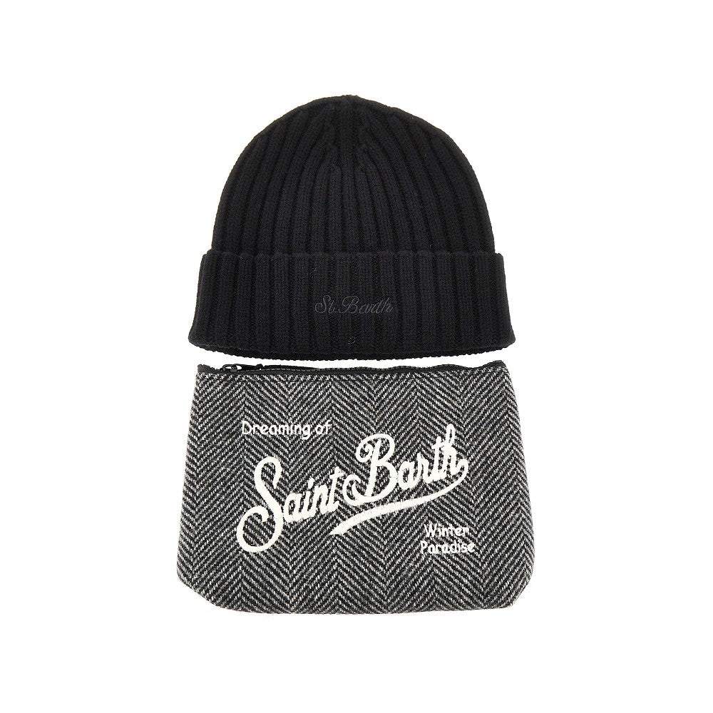 MC2 Saint Barth Pouch and beanie hat Christmas Gift Box