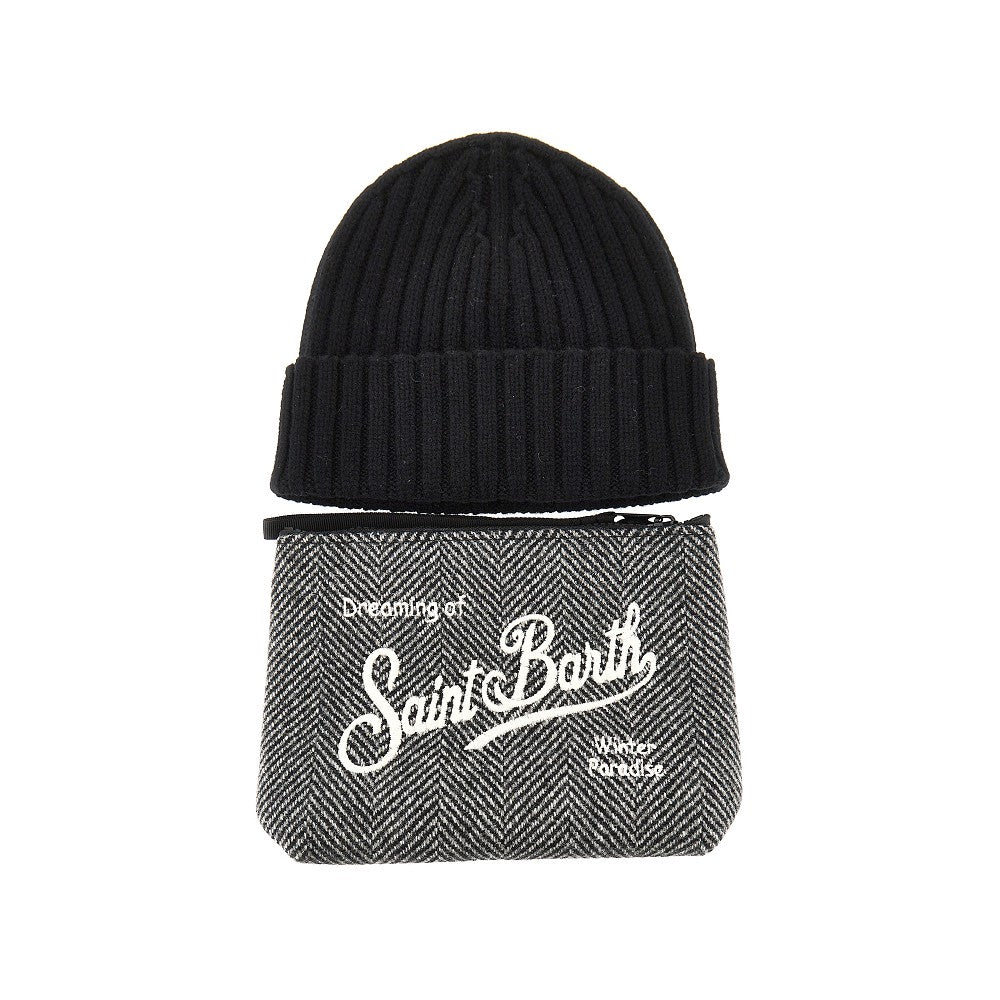 MC2 Saint Barth Pouch and beanie hat Christmas Gift Box