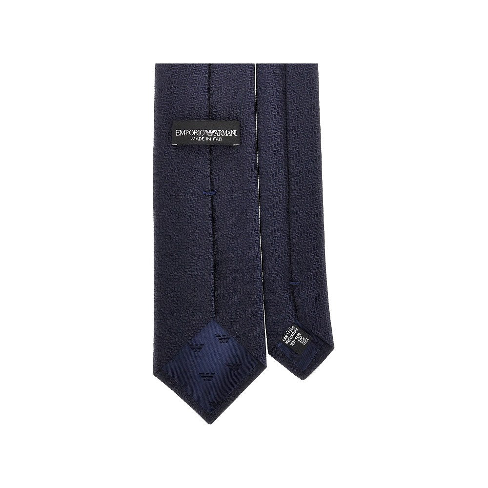 EMPORIO ARMANI Silk necktie with jacquard motif