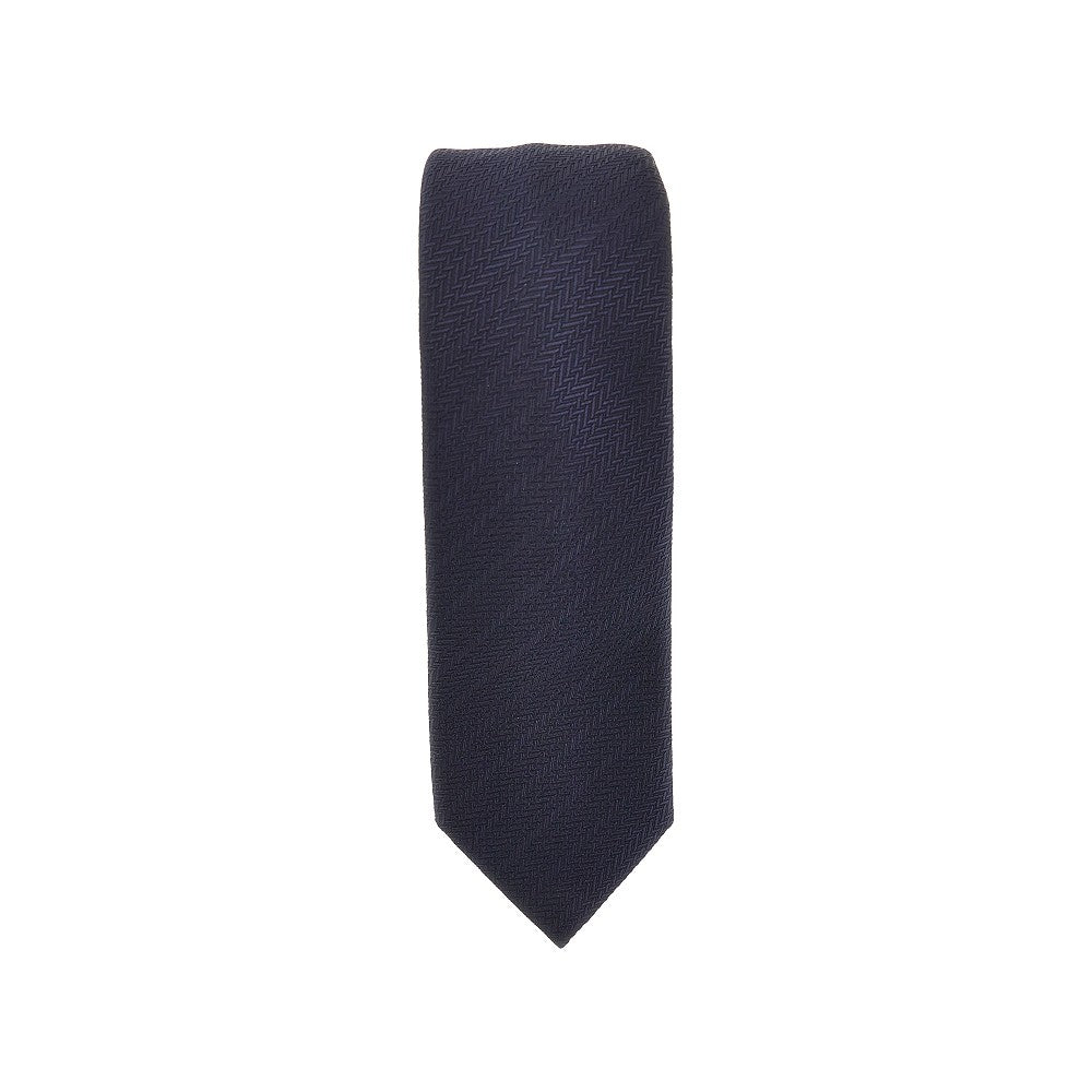 EMPORIO ARMANI Silk necktie with jacquard motif