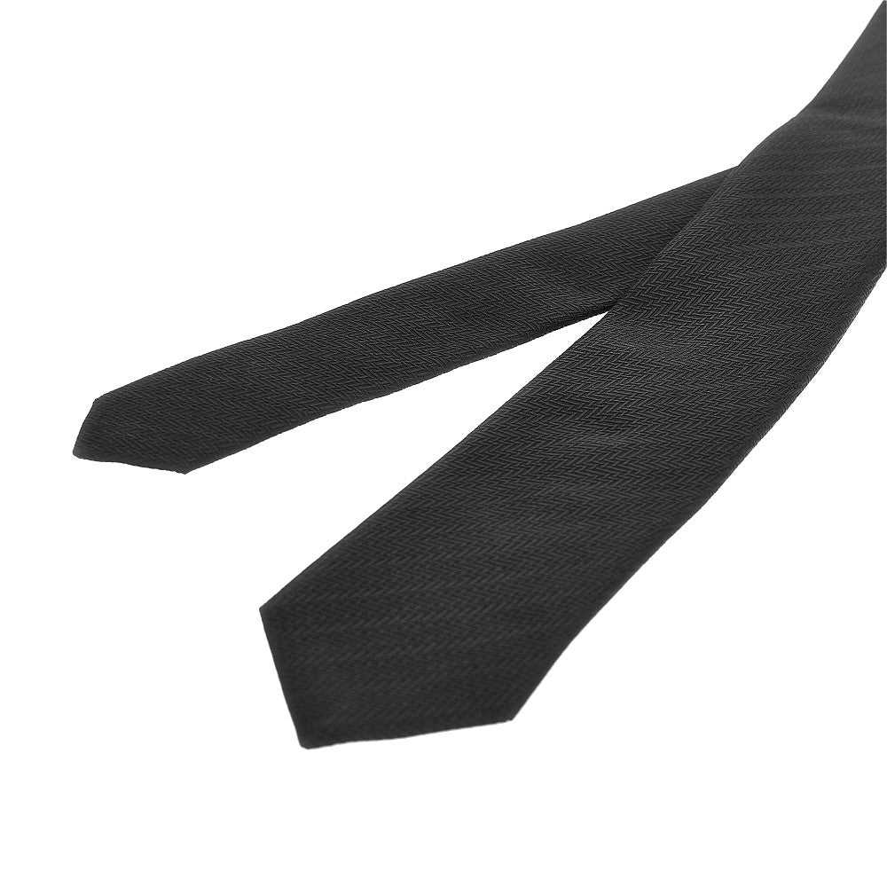EMPORIO ARMANI Silk necktie with jacquard motif