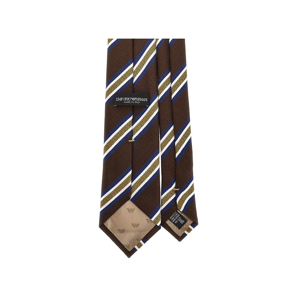 EMPORIO ARMANI Silk necktie with jacquard motif