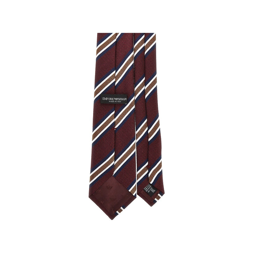 EMPORIO ARMANI Silk necktie with jacquard motif
