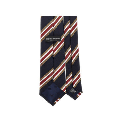 EMPORIO ARMANI Silk necktie with jacquard motif