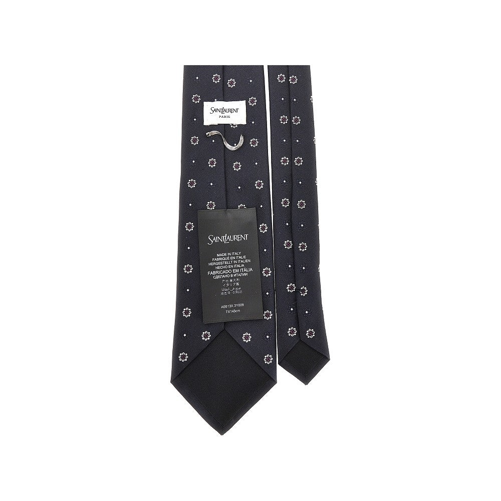 SAINT LAURENT Silk jacquard necktie